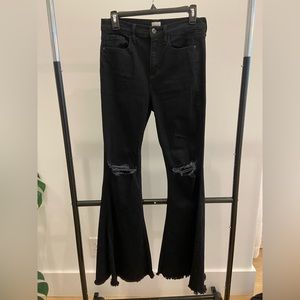 Black flare jeans